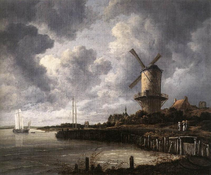 RUISDAEL, Jacob Isaackszon van The Windmill at Wijk bij Duurstede af oil painting picture